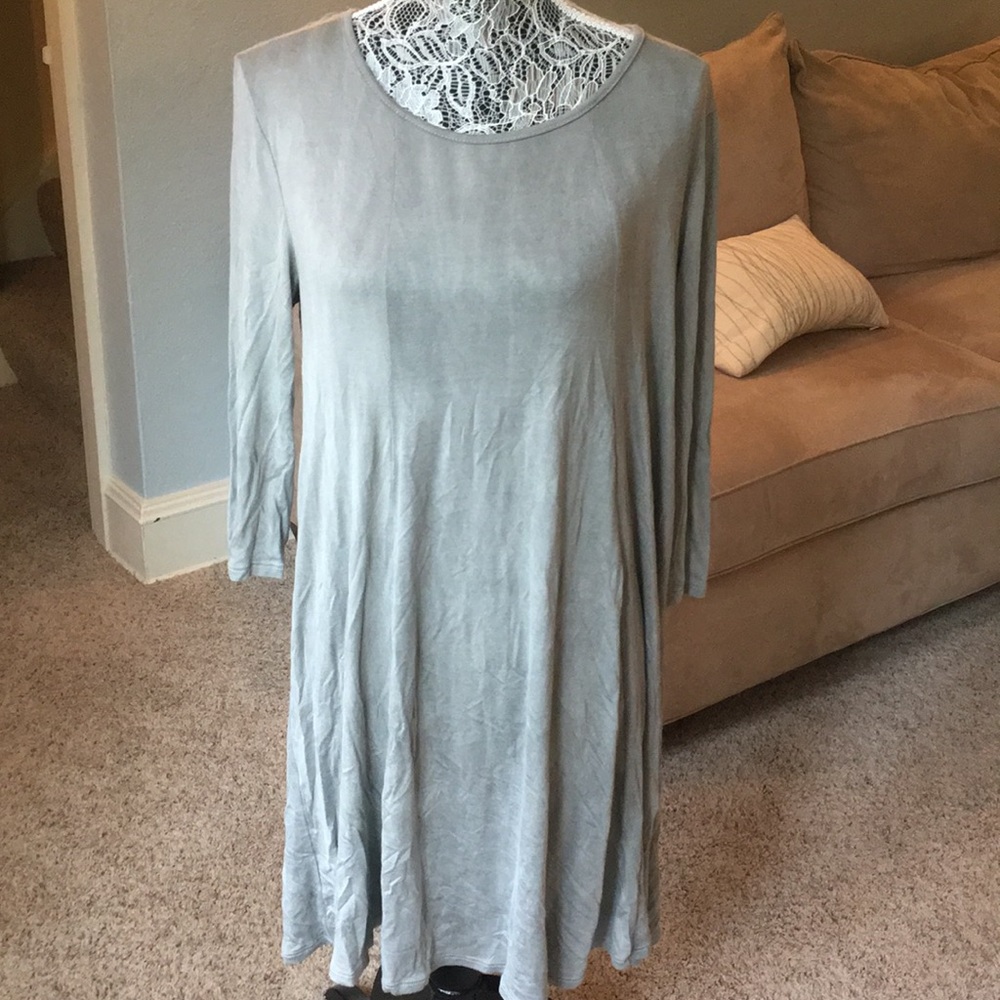 Charlotte Russe Gray Long Sleeve Dress